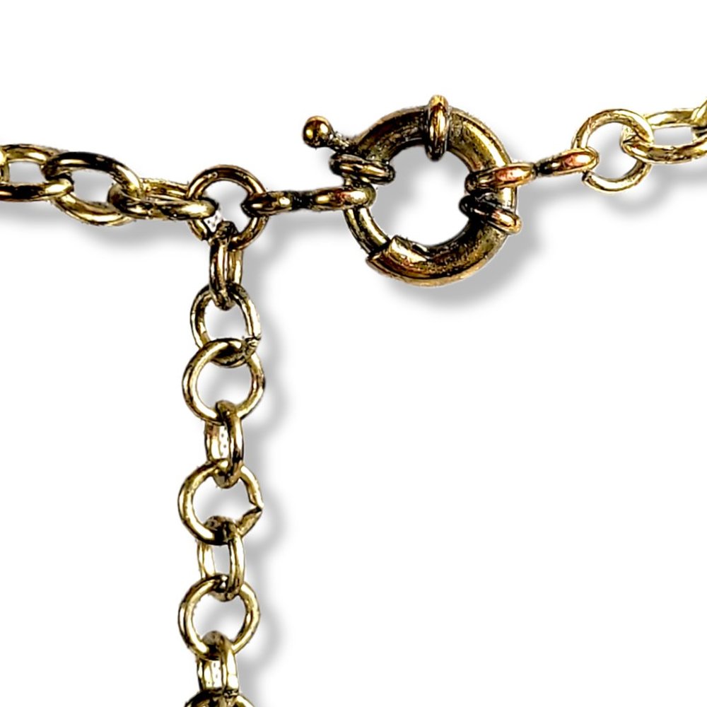 Statement Necklace Adjustable Length Blue And Aqu… - image 8